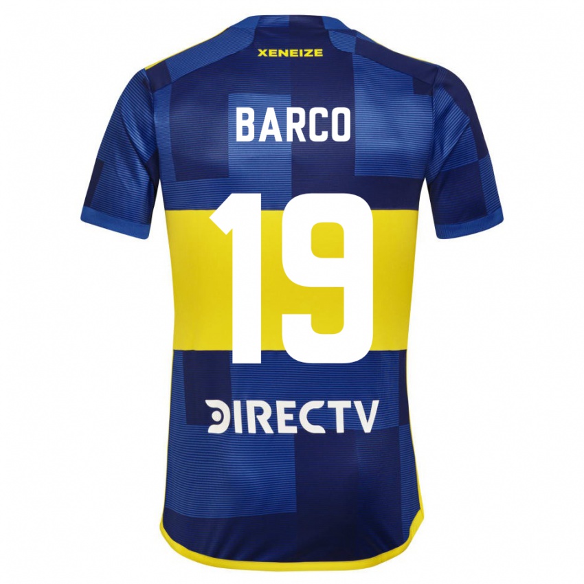 Mænd Valentin Barco #19 Mørkeblå Gul Hjemmebane Spillertrøjer 2023/24 Trøje T-Shirt