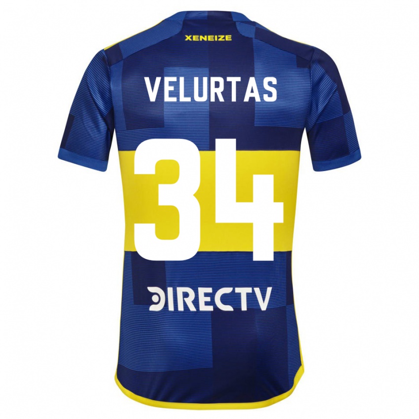 Mænd Pedro Velurtas #34 Mørkeblå Gul Hjemmebane Spillertrøjer 2023/24 Trøje T-Shirt