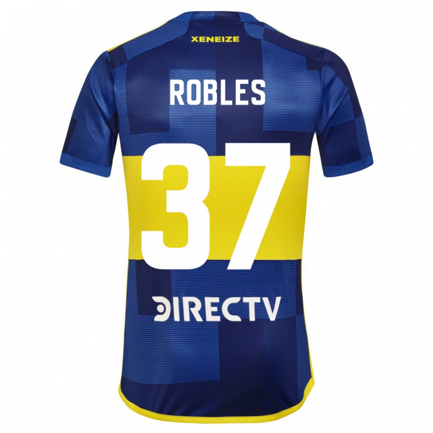 Mænd Sebastian Diaz Robles #37 Mørkeblå Gul Hjemmebane Spillertrøjer 2023/24 Trøje T-Shirt