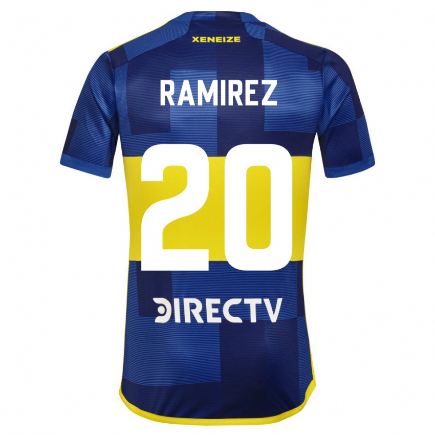 Mænd Juan Edgardo Ramirez #20 Mørkeblå Gul Hjemmebane Spillertrøjer 2023/24 Trøje T-Shirt
