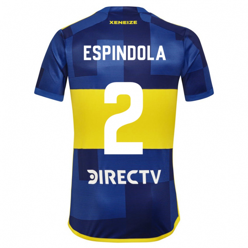 Mænd Noelia Espindola #2 Mørkeblå Gul Hjemmebane Spillertrøjer 2023/24 Trøje T-Shirt