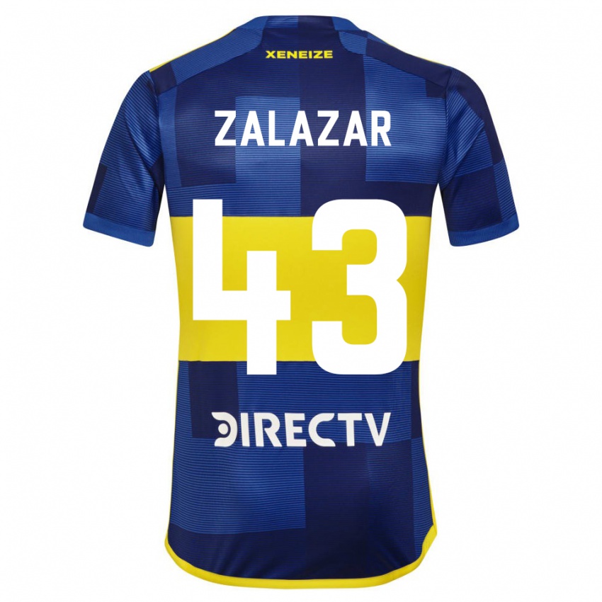 Mænd Maximiliano Zalazar #43 Mørkeblå Gul Hjemmebane Spillertrøjer 2023/24 Trøje T-Shirt
