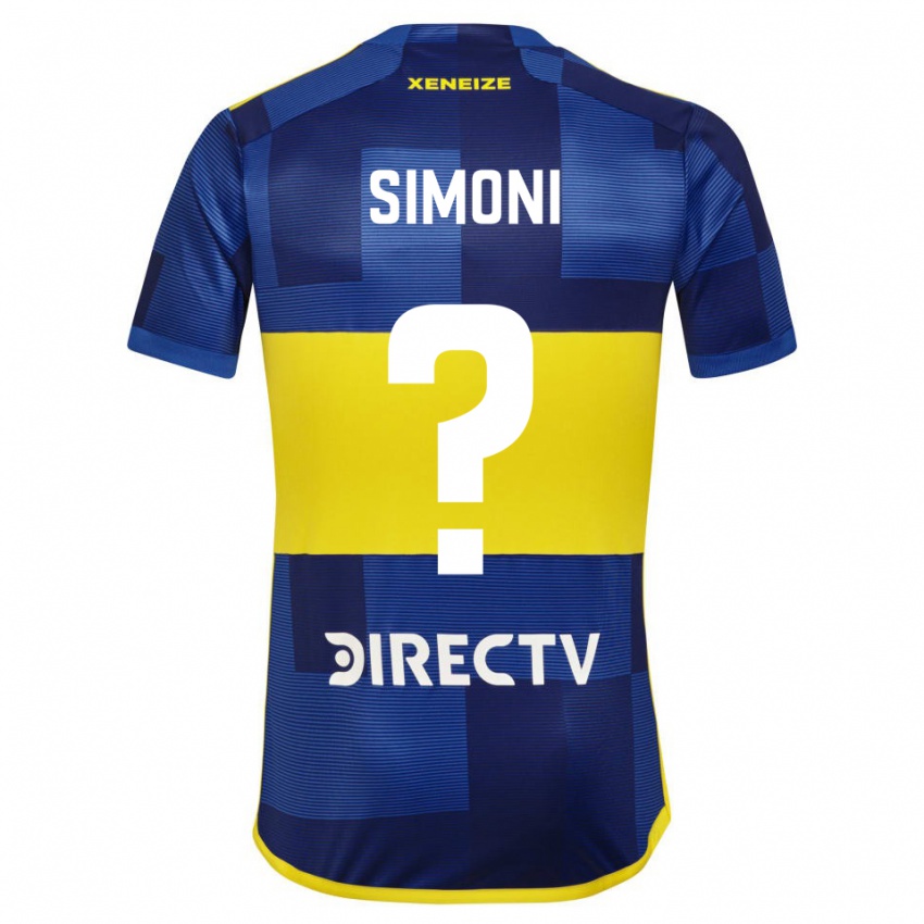 Mænd Valentino Simoni #0 Mørkeblå Gul Hjemmebane Spillertrøjer 2023/24 Trøje T-Shirt
