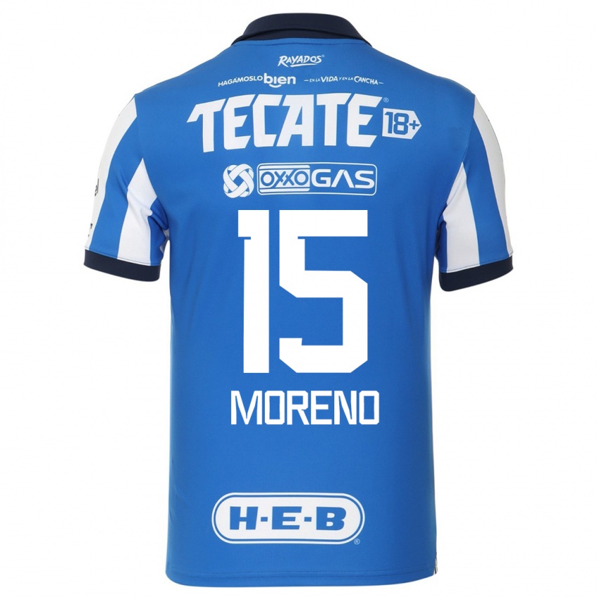 Mænd Hector Moreno #15 Blå Hvid Hjemmebane Spillertrøjer 2023/24 Trøje T-Shirt