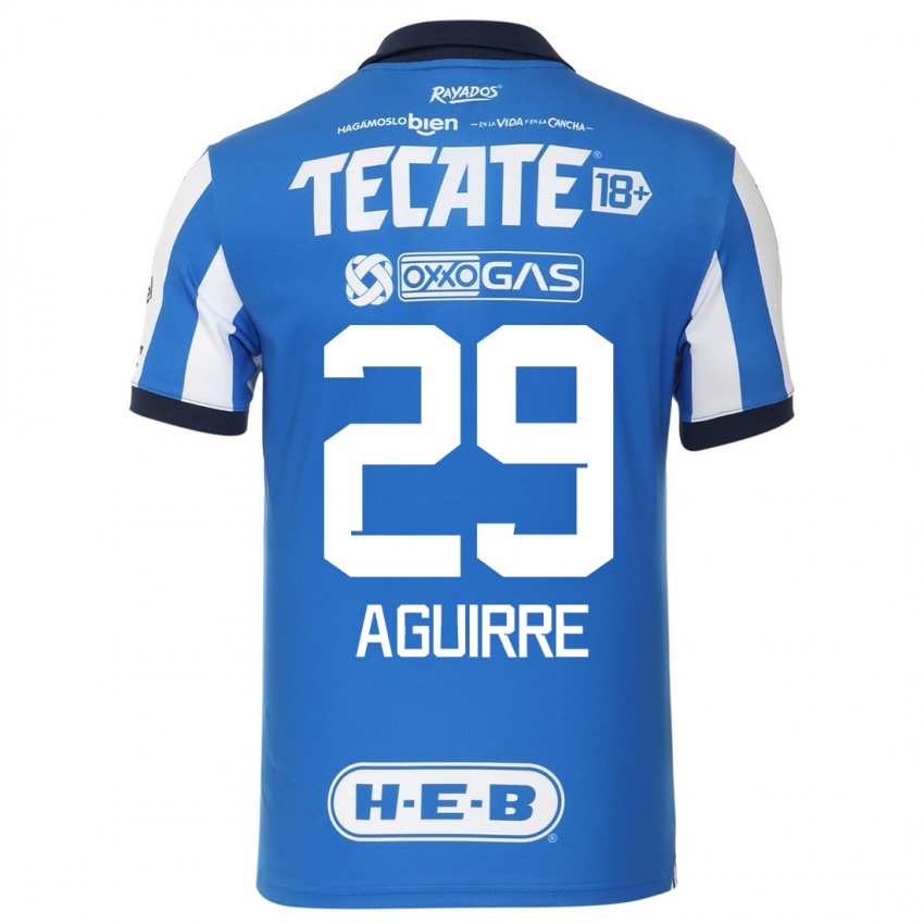 Mænd Rodrigo Aguirre #29 Blå Hvid Hjemmebane Spillertrøjer 2023/24 Trøje T-Shirt