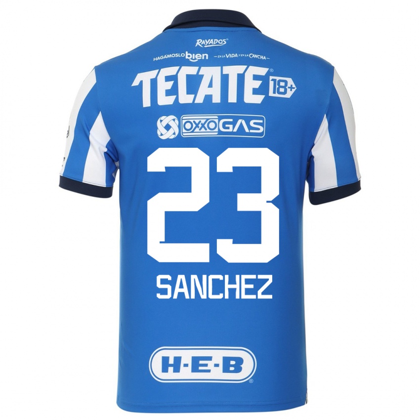 Mænd Gustavo Sanchez #23 Blå Hvid Hjemmebane Spillertrøjer 2023/24 Trøje T-Shirt