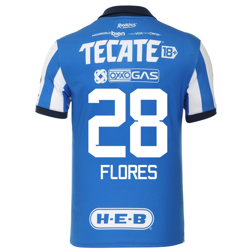 Mænd Silvana Flores #28 Blå Hvid Hjemmebane Spillertrøjer 2023/24 Trøje T-Shirt