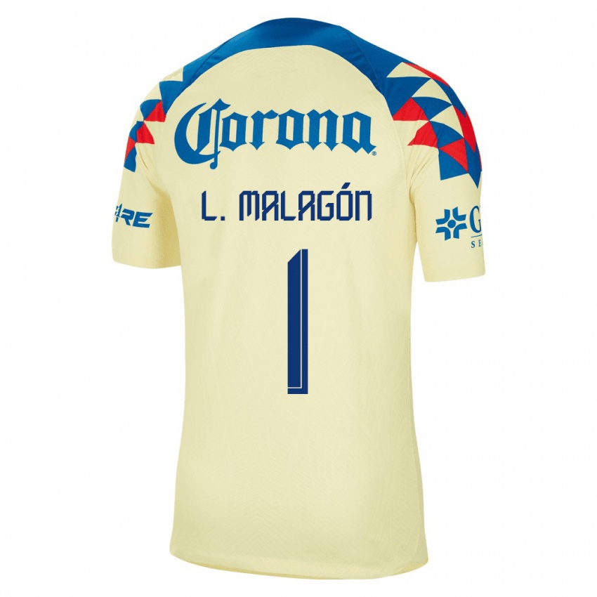 Mænd Luis Malagón #1 Gul Hjemmebane Spillertrøjer 2023/24 Trøje T-Shirt