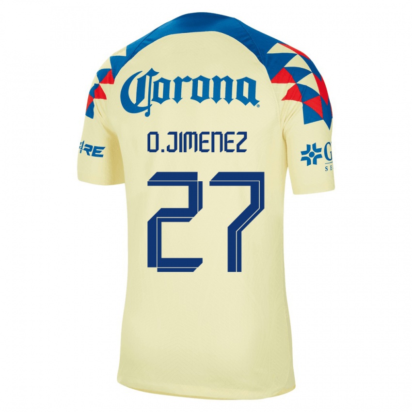 Mænd Oscar Jimenez #27 Gul Hjemmebane Spillertrøjer 2023/24 Trøje T-Shirt