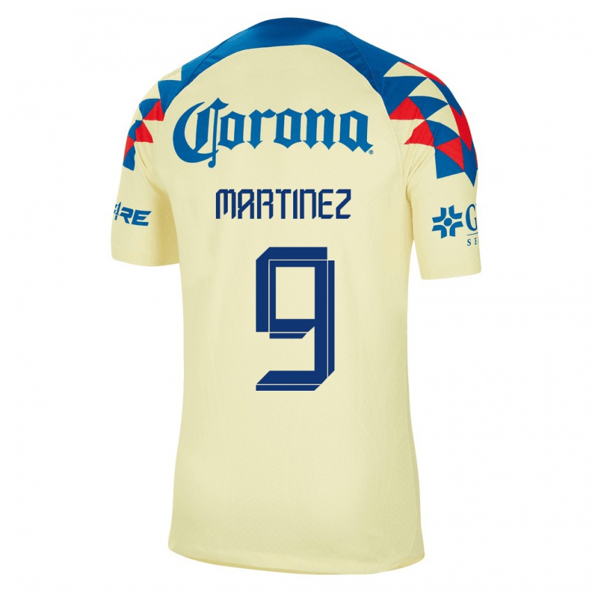 Mænd Roger Martinez #9 Gul Hjemmebane Spillertrøjer 2023/24 Trøje T-Shirt