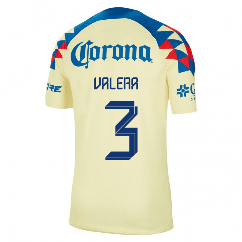 Mænd Selene Valera #3 Gul Hjemmebane Spillertrøjer 2023/24 Trøje T-Shirt