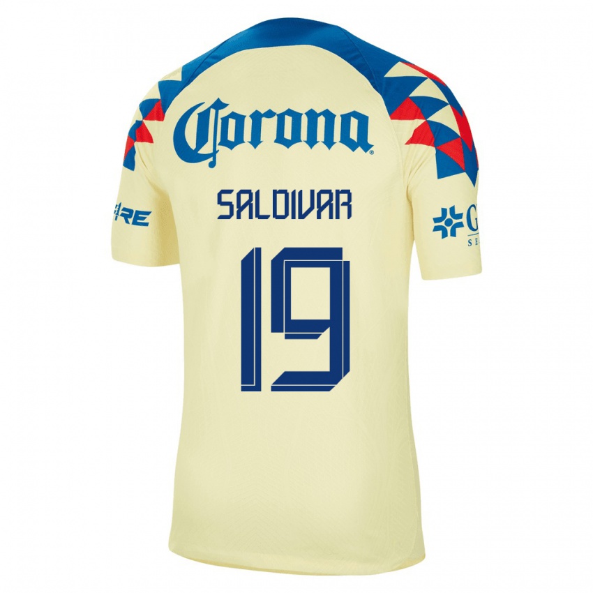 Mænd Montserrat Saldivar #19 Gul Hjemmebane Spillertrøjer 2023/24 Trøje T-Shirt