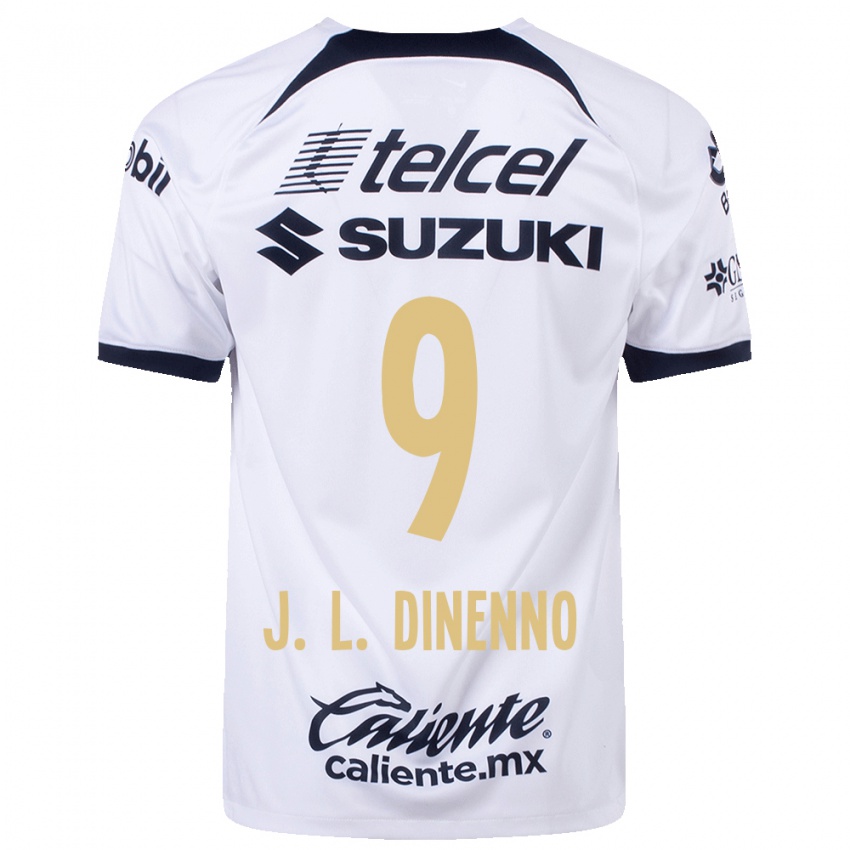 Mænd Juan Dinenno #9 Hvid Hjemmebane Spillertrøjer 2023/24 Trøje T-Shirt