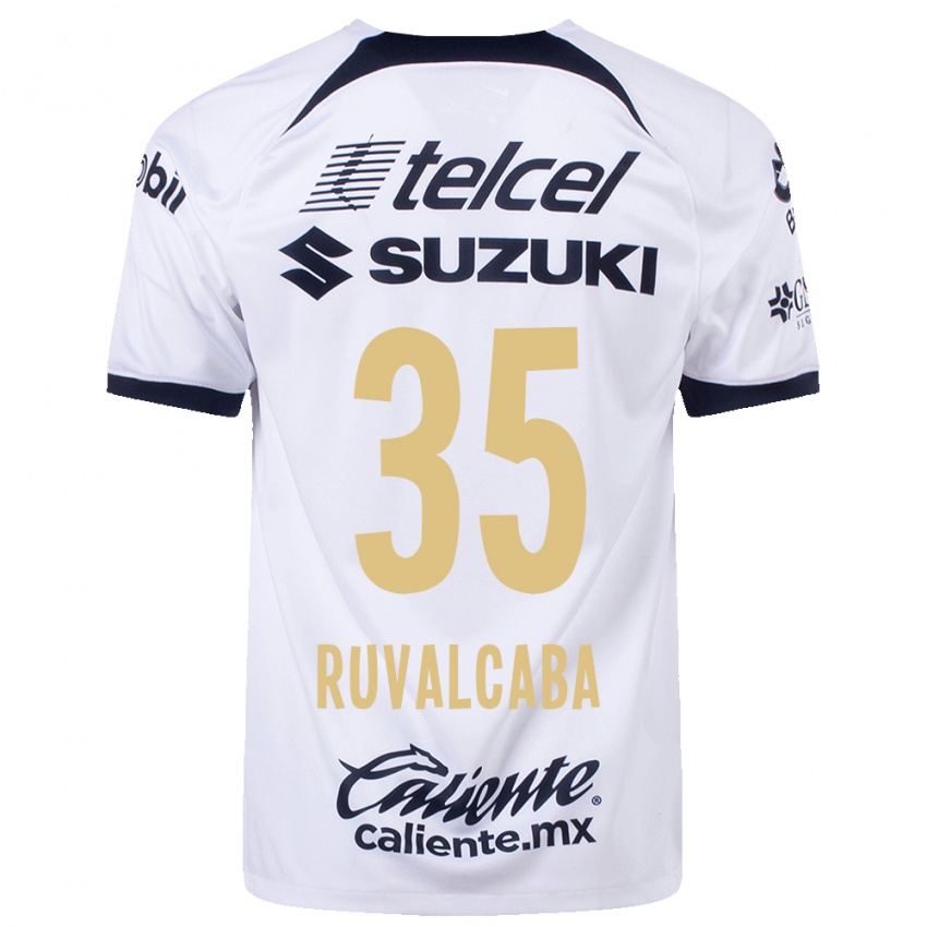 Mænd Jorge Ruvalcaba #35 Hvid Hjemmebane Spillertrøjer 2023/24 Trøje T-Shirt