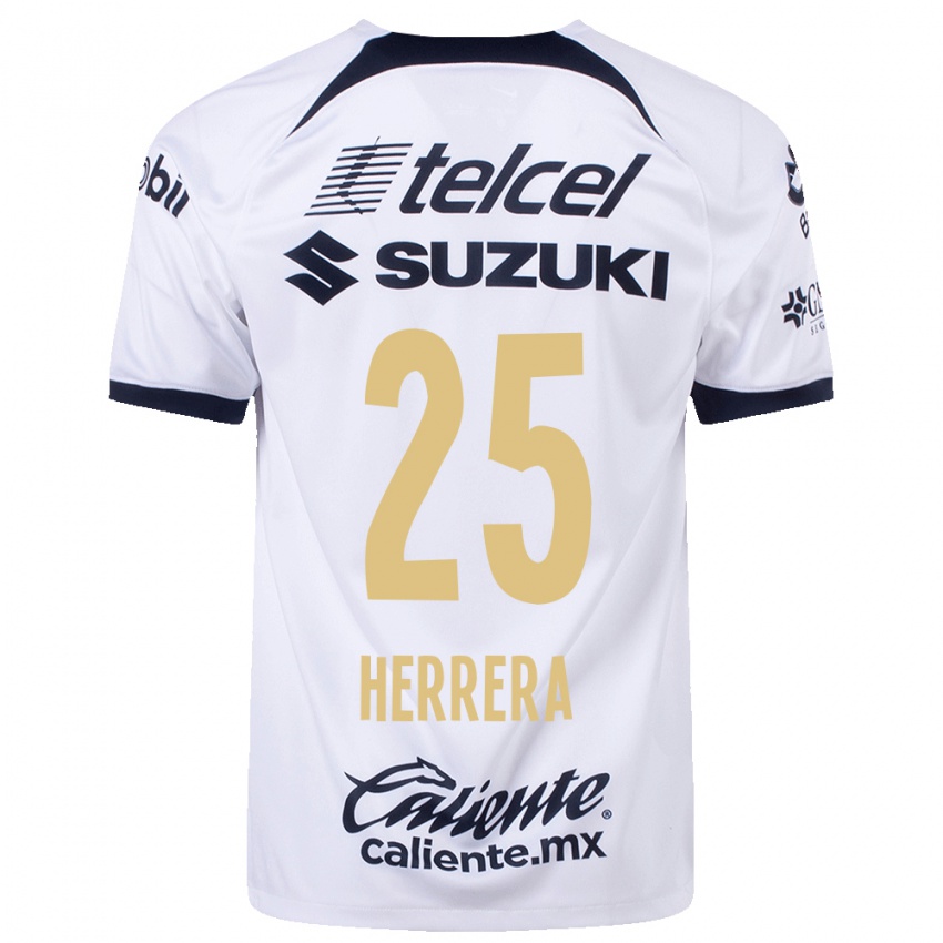 Mænd Laura Herrera #25 Hvid Hjemmebane Spillertrøjer 2023/24 Trøje T-Shirt