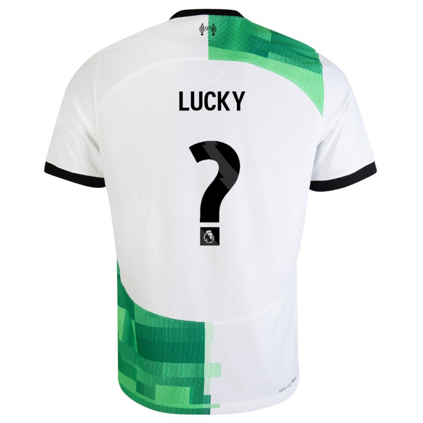 Mænd Wellity Lucky #0 Hvid Grøn Udebane Spillertrøjer 2023/24 Trøje T-Shirt