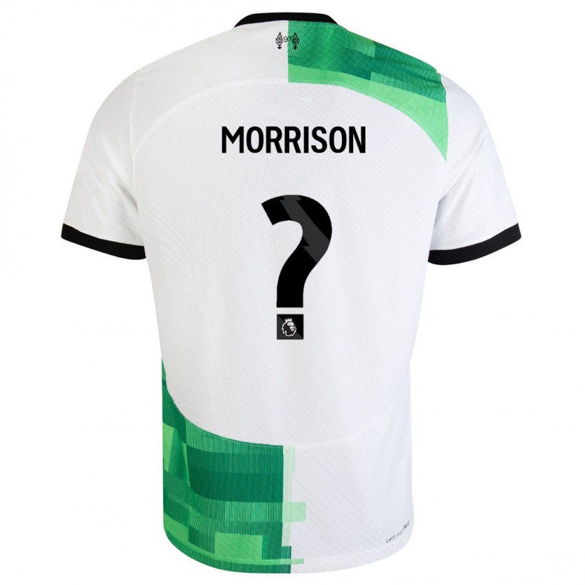 Mænd Kieran Morrison #0 Hvid Grøn Udebane Spillertrøjer 2023/24 Trøje T-Shirt