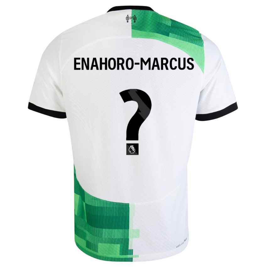 Mænd Louis Enahoro-Marcus #0 Hvid Grøn Udebane Spillertrøjer 2023/24 Trøje T-Shirt