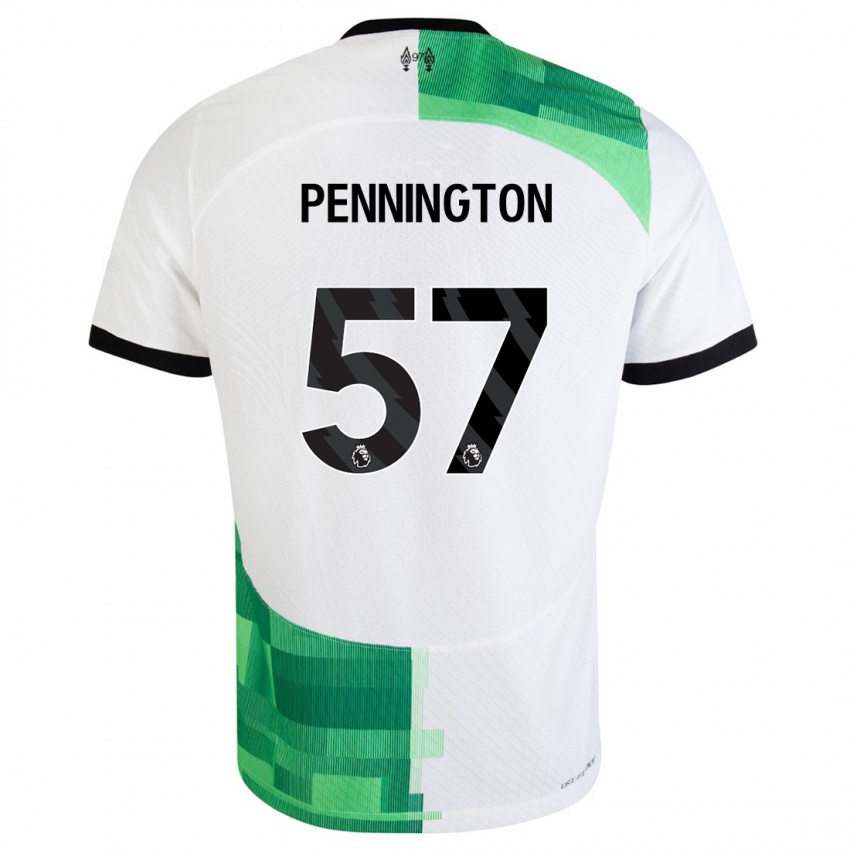 Mænd Cody Pennington #57 Hvid Grøn Udebane Spillertrøjer 2023/24 Trøje T-Shirt