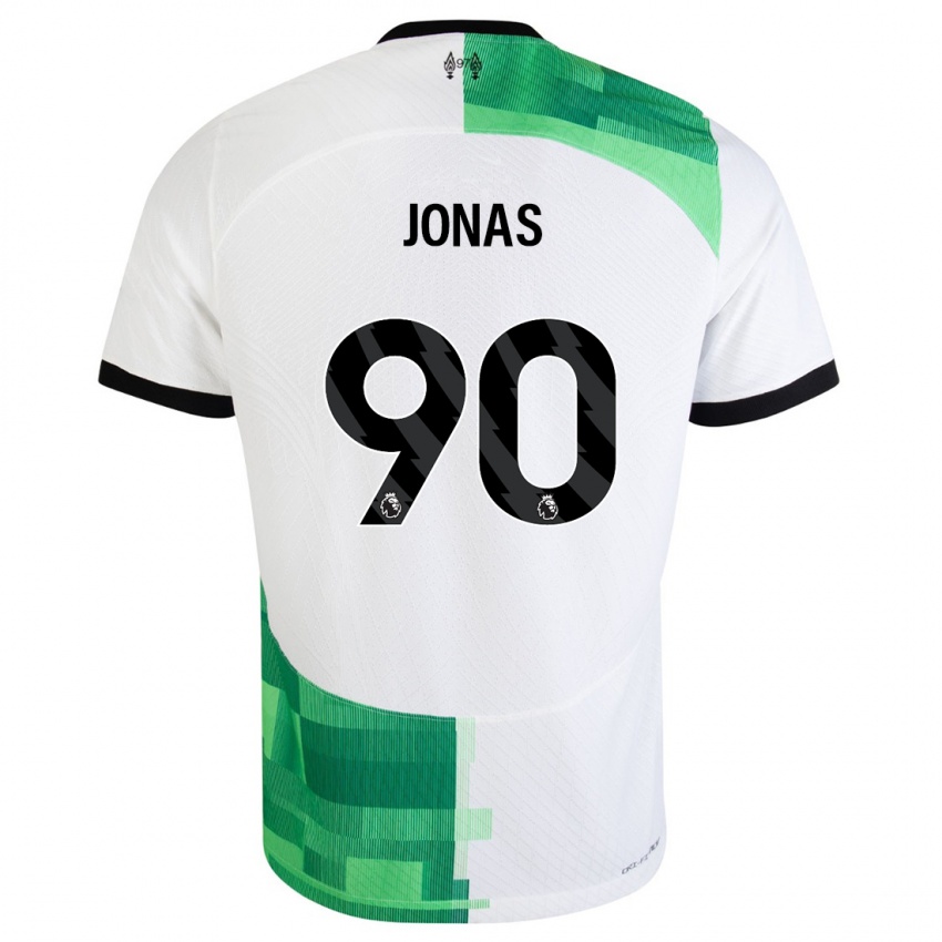 Mænd Lee Jonas #90 Hvid Grøn Udebane Spillertrøjer 2023/24 Trøje T-Shirt