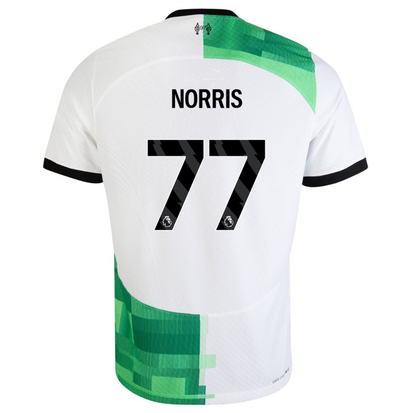 Mænd James Norris #77 Hvid Grøn Udebane Spillertrøjer 2023/24 Trøje T-Shirt