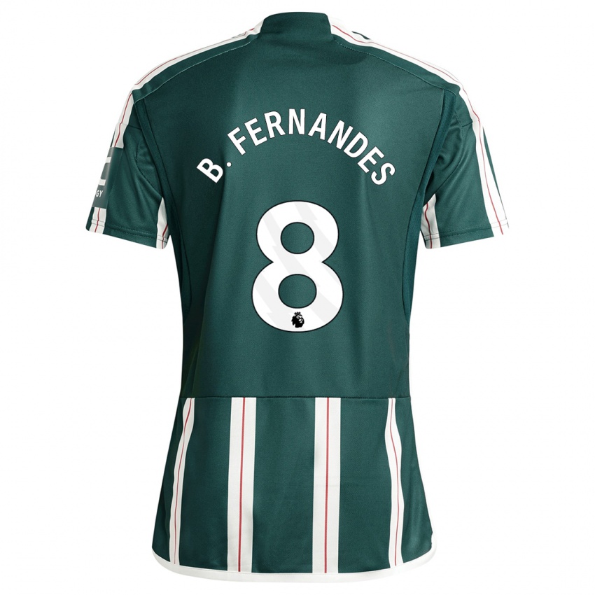 Mænd Bruno Fernandes #8 Mørkegrøn Udebane Spillertrøjer 2023/24 Trøje T-Shirt