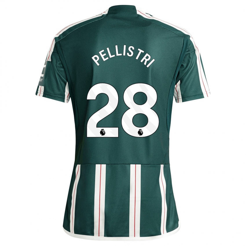 Mænd Facundo Pellistri #28 Mørkegrøn Udebane Spillertrøjer 2023/24 Trøje T-Shirt