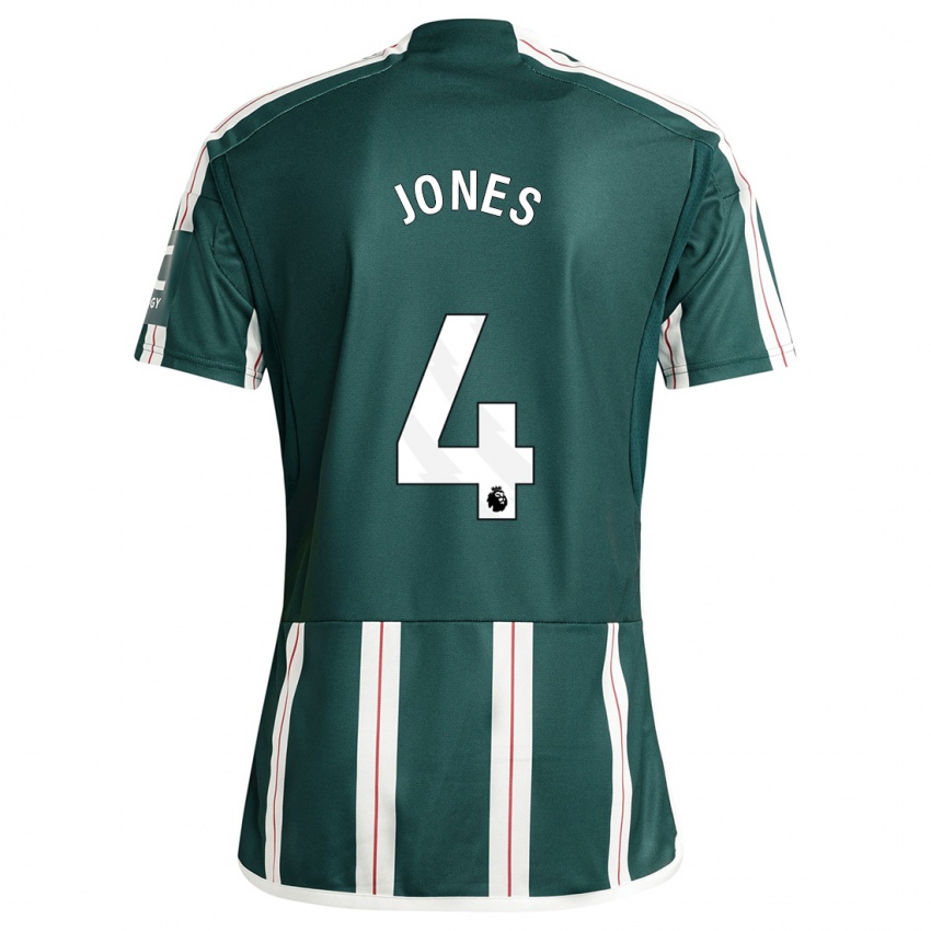 Mænd Phil Jones #4 Mørkegrøn Udebane Spillertrøjer 2023/24 Trøje T-Shirt