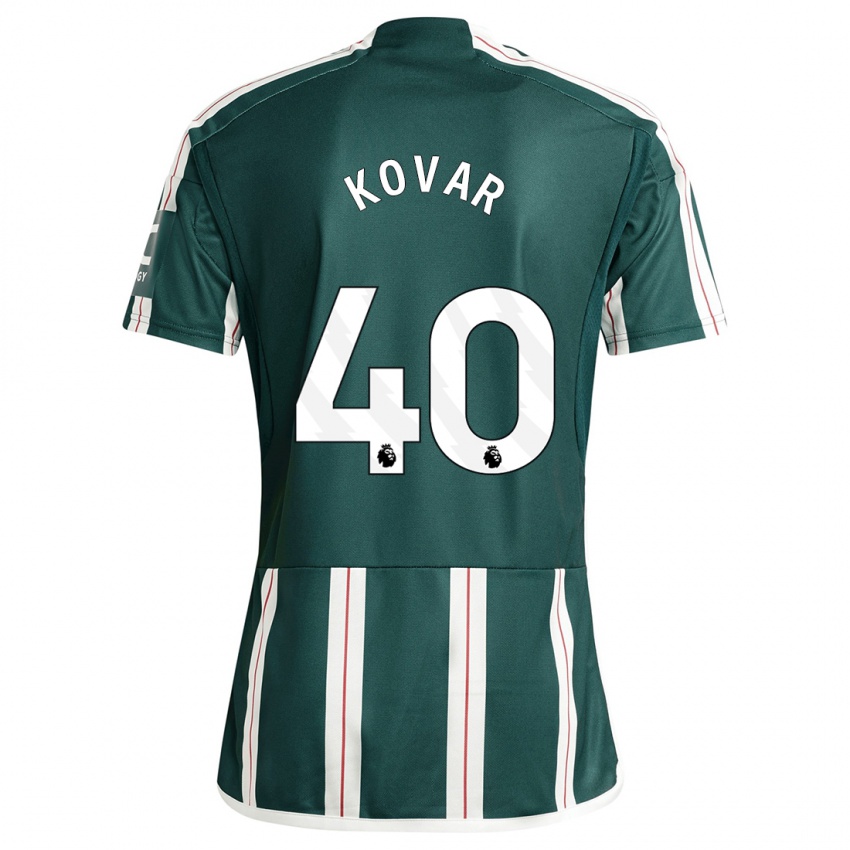 Mænd Matej Kovar #40 Mørkegrøn Udebane Spillertrøjer 2023/24 Trøje T-Shirt