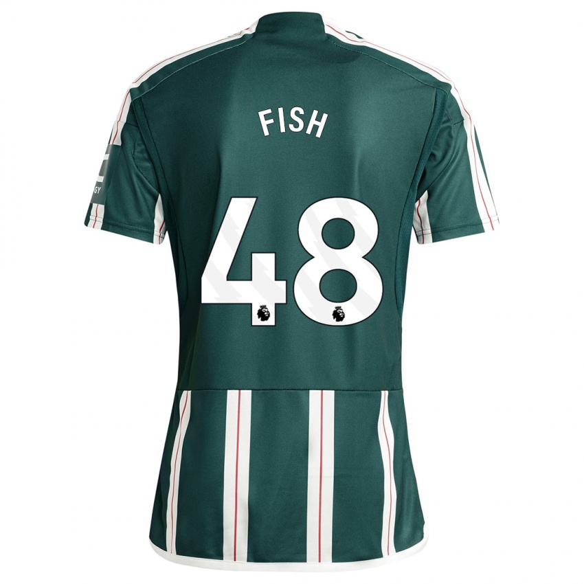 Mænd Will Fish #48 Mørkegrøn Udebane Spillertrøjer 2023/24 Trøje T-Shirt