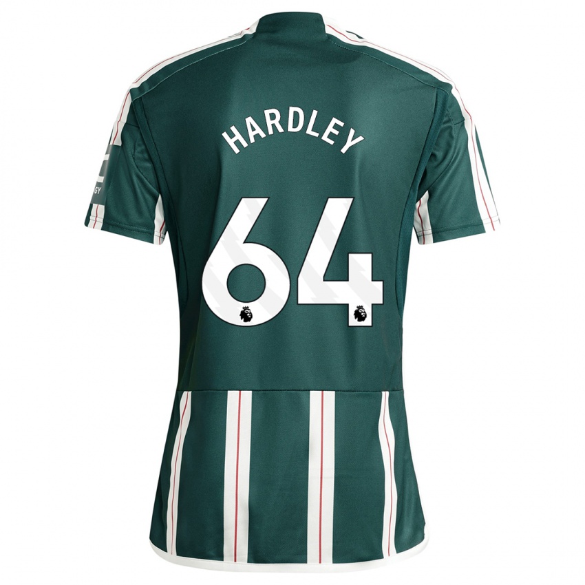 Mænd Bjorn Hardley #64 Mørkegrøn Udebane Spillertrøjer 2023/24 Trøje T-Shirt