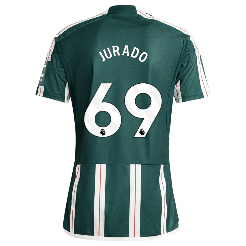 Mænd Marc Jurado #69 Mørkegrøn Udebane Spillertrøjer 2023/24 Trøje T-Shirt