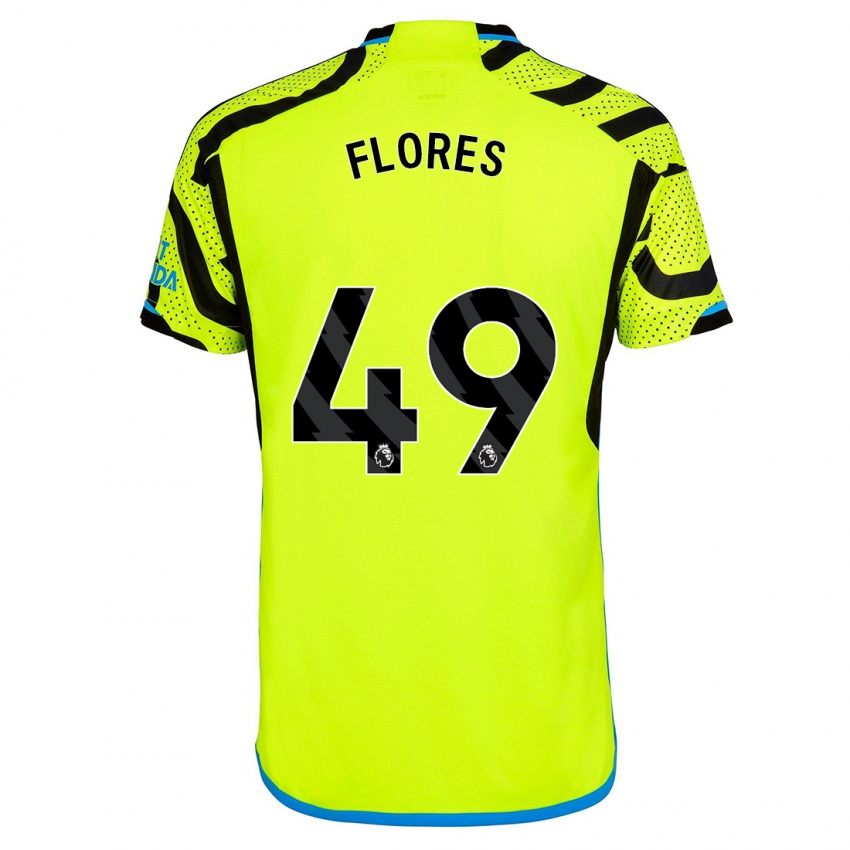 Mænd Marcelo Flores #49 Gul Udebane Spillertrøjer 2023/24 Trøje T-Shirt