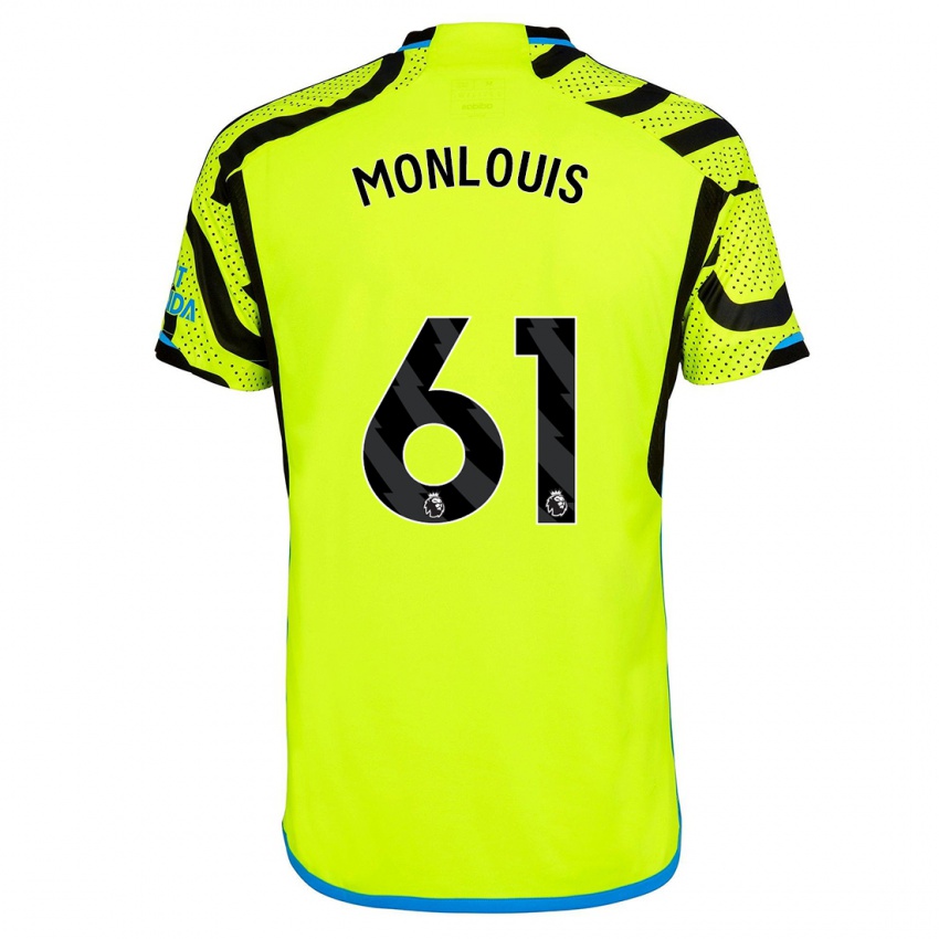 Mænd Zane Monlouis #61 Gul Udebane Spillertrøjer 2023/24 Trøje T-Shirt