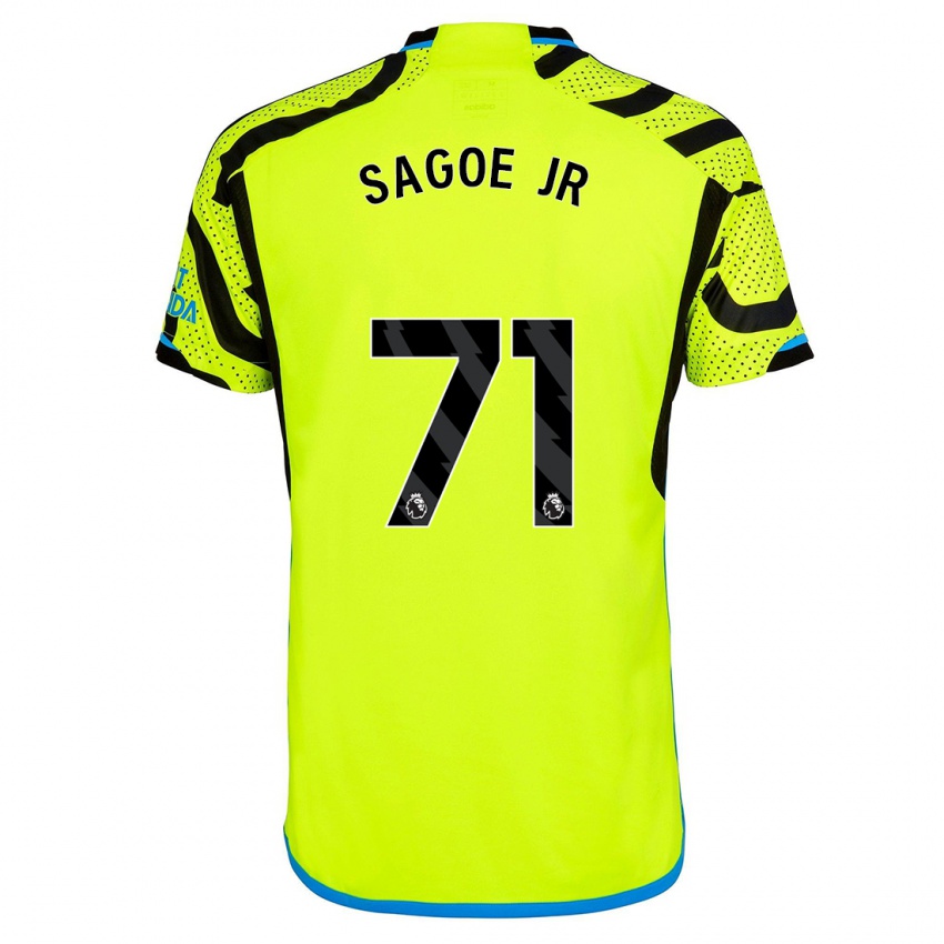 Mænd Charles Sagoe Jr #71 Gul Udebane Spillertrøjer 2023/24 Trøje T-Shirt