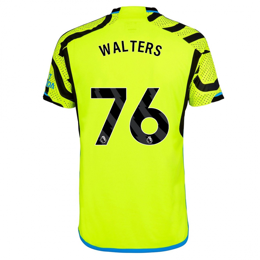 Mænd Reuell Walters #76 Gul Udebane Spillertrøjer 2023/24 Trøje T-Shirt