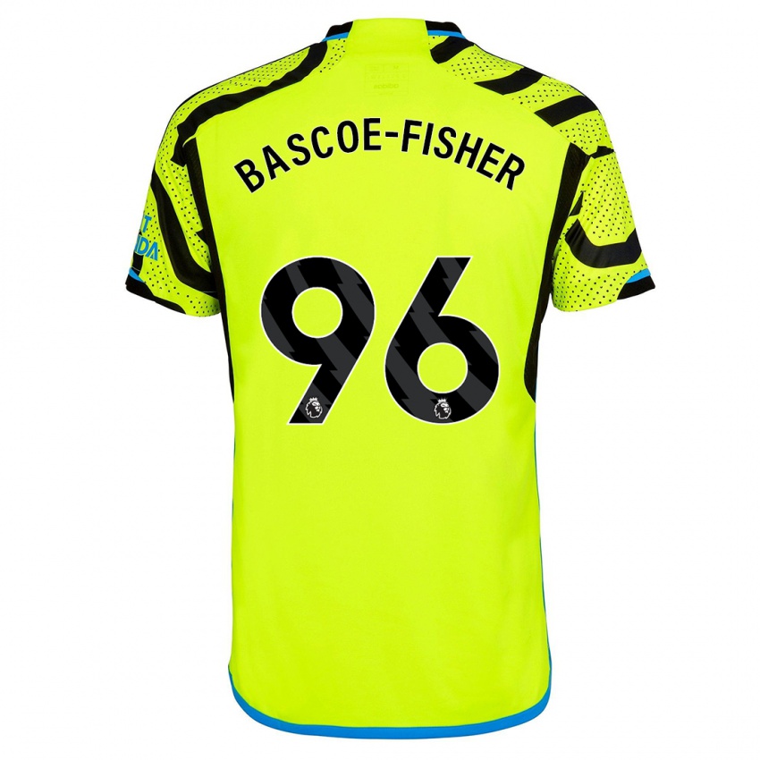 Mænd Jakai Bascoe-Fisher #96 Gul Udebane Spillertrøjer 2023/24 Trøje T-Shirt