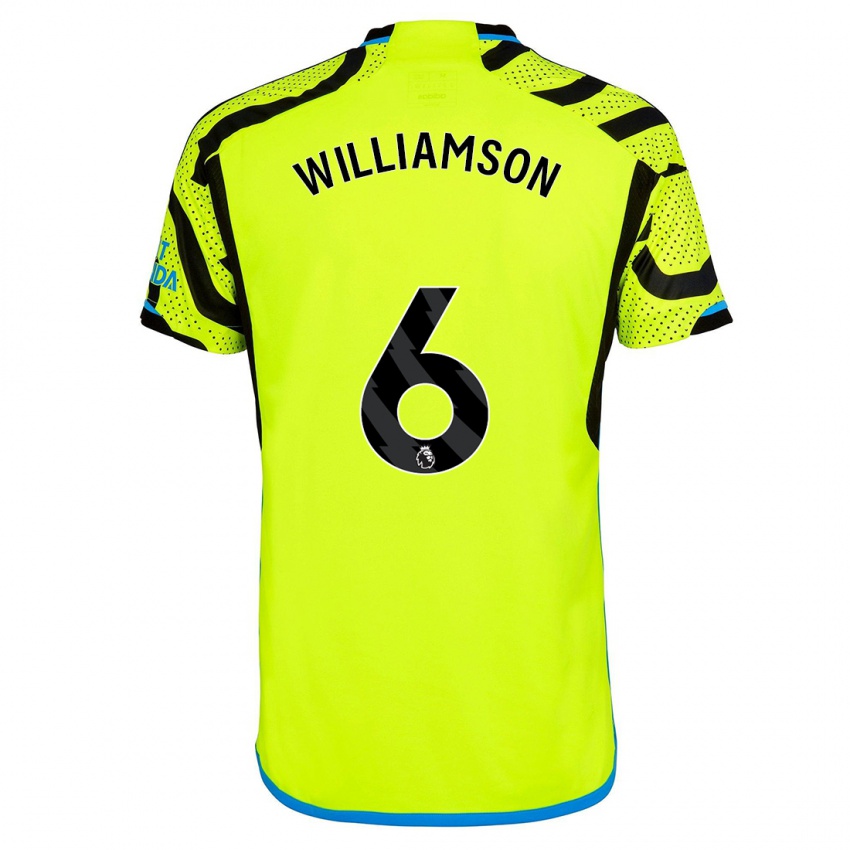 Mænd Leah Williamson #6 Gul Udebane Spillertrøjer 2023/24 Trøje T-Shirt