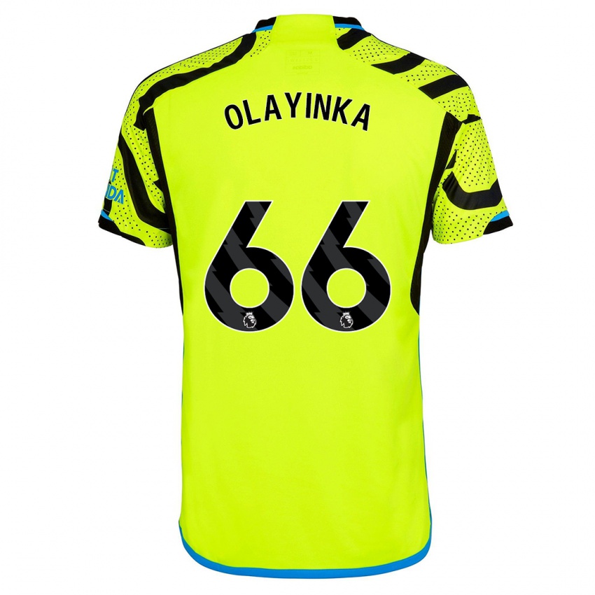 Mænd James Olayinka #66 Gul Udebane Spillertrøjer 2023/24 Trøje T-Shirt
