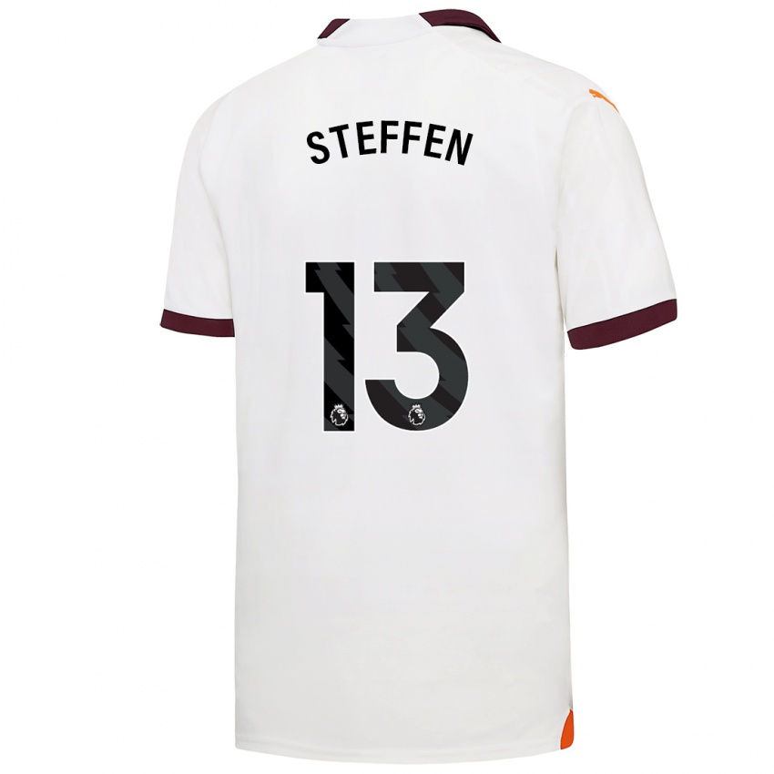 Mænd Zack Steffen #13 Hvid Udebane Spillertrøjer 2023/24 Trøje T-Shirt