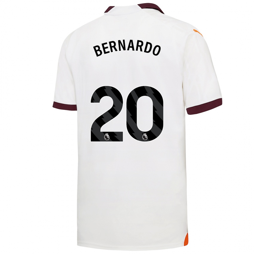 Mænd Bernardo Silva #20 Hvid Udebane Spillertrøjer 2023/24 Trøje T-Shirt
