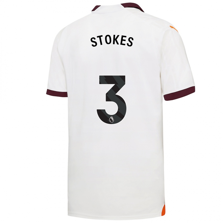 Mænd Demi Stokes #3 Hvid Udebane Spillertrøjer 2023/24 Trøje T-Shirt