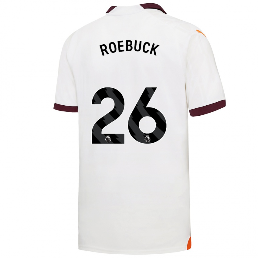 Mænd Ellie Roebuck #26 Hvid Udebane Spillertrøjer 2023/24 Trøje T-Shirt