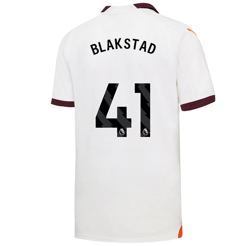 Mænd Julie Blakstad #41 Hvid Udebane Spillertrøjer 2023/24 Trøje T-Shirt