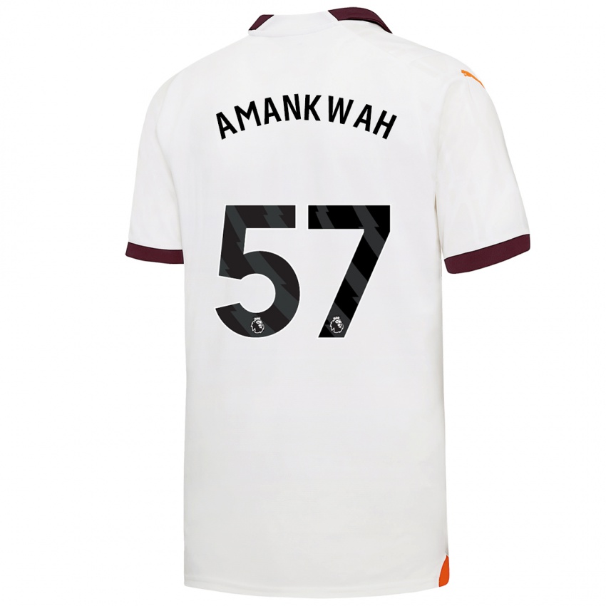 Mænd Yeboah Amankwah #57 Hvid Udebane Spillertrøjer 2023/24 Trøje T-Shirt