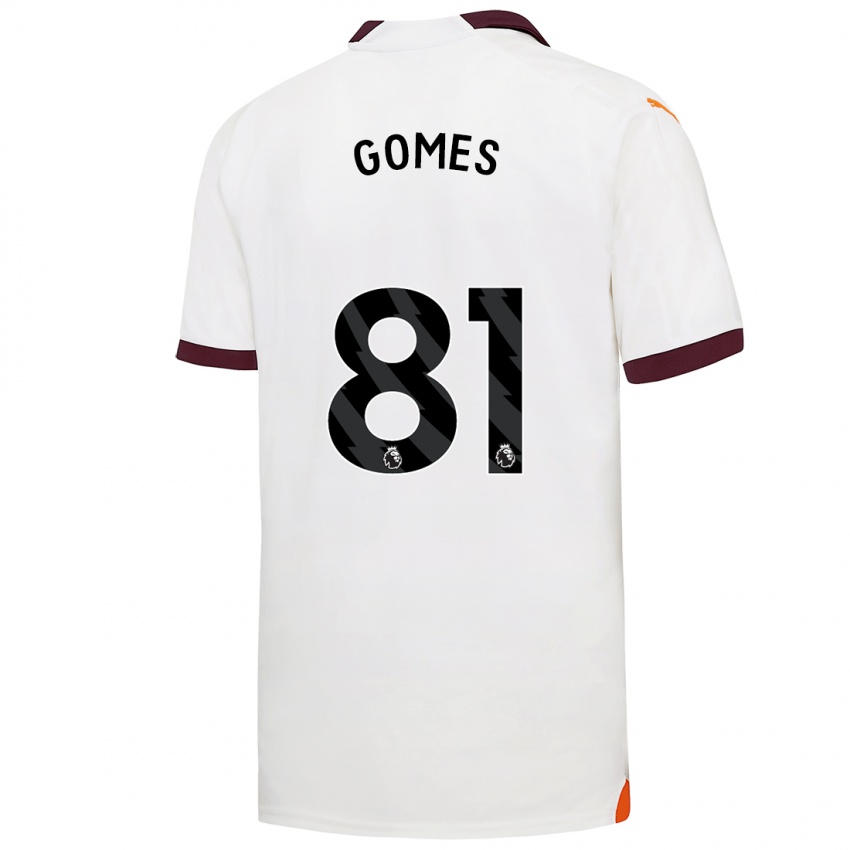 Mænd Claudio Gomes #81 Hvid Udebane Spillertrøjer 2023/24 Trøje T-Shirt