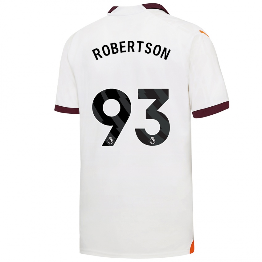 Mænd Alex Robertson #93 Hvid Udebane Spillertrøjer 2023/24 Trøje T-Shirt