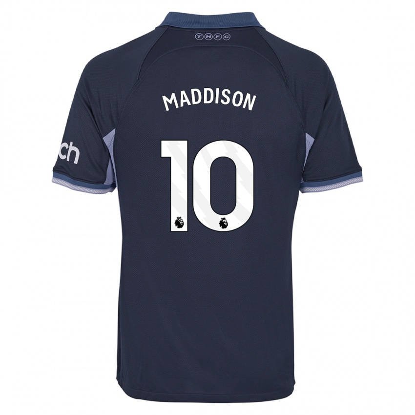 Mænd James Maddison #10 Mørkeblå Udebane Spillertrøjer 2023/24 Trøje T-Shirt