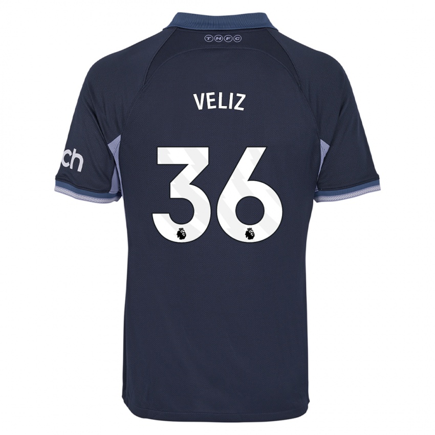 Mænd Alejo Véliz #36 Mørkeblå Udebane Spillertrøjer 2023/24 Trøje T-Shirt