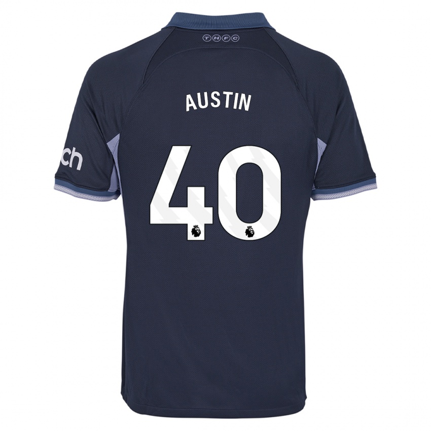 Mænd Brandon Austin #40 Mørkeblå Udebane Spillertrøjer 2023/24 Trøje T-Shirt